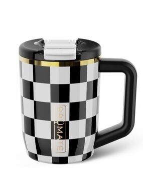 NIB Brumate Muv Royal Check 15 oz Ceramic Lined Black White Checker
Coffee Mug